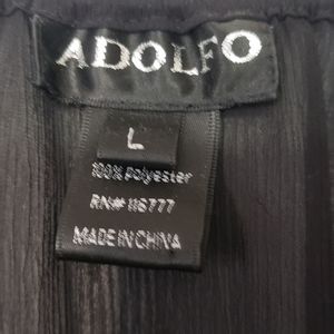 Adolfo Sheer Flowy Shirt Large